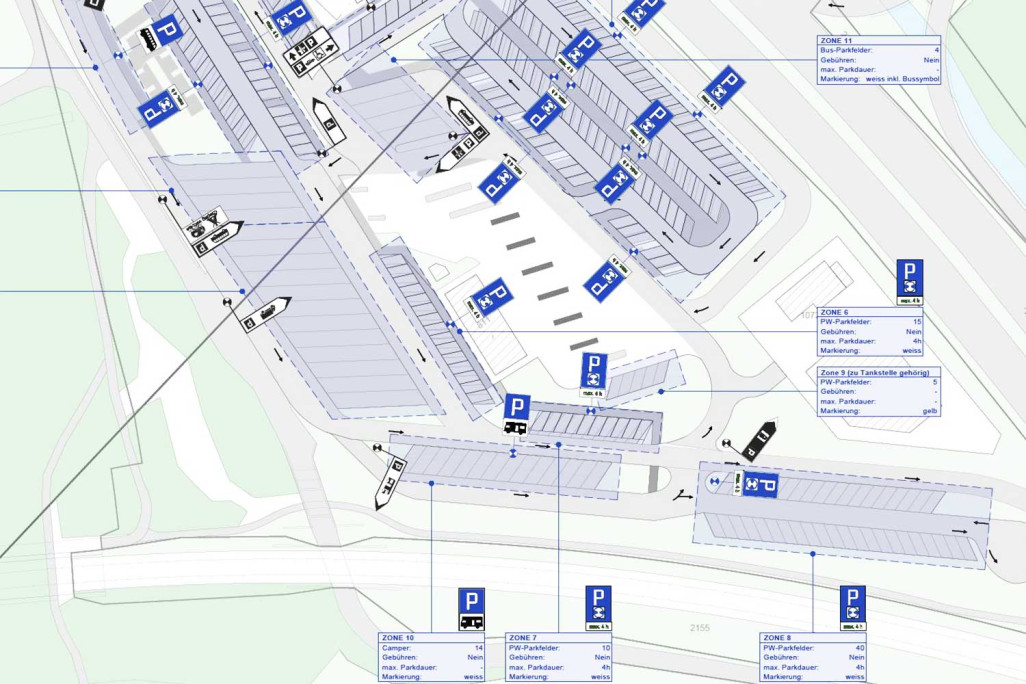 Signalisationsplan Parkplatzkonzept, HMQ AG